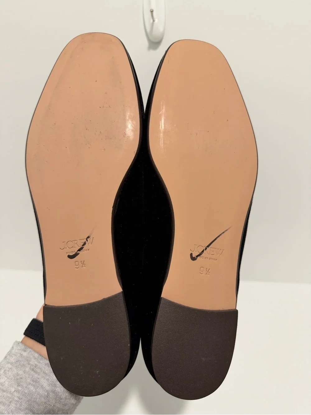 NEW J. Crew Made-in-Italy smoking slippers embroidered velvet CP095 zebra black